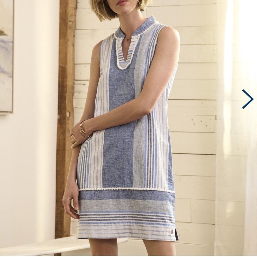 Hatley Linen and Cotton Blend Stripped Dress
